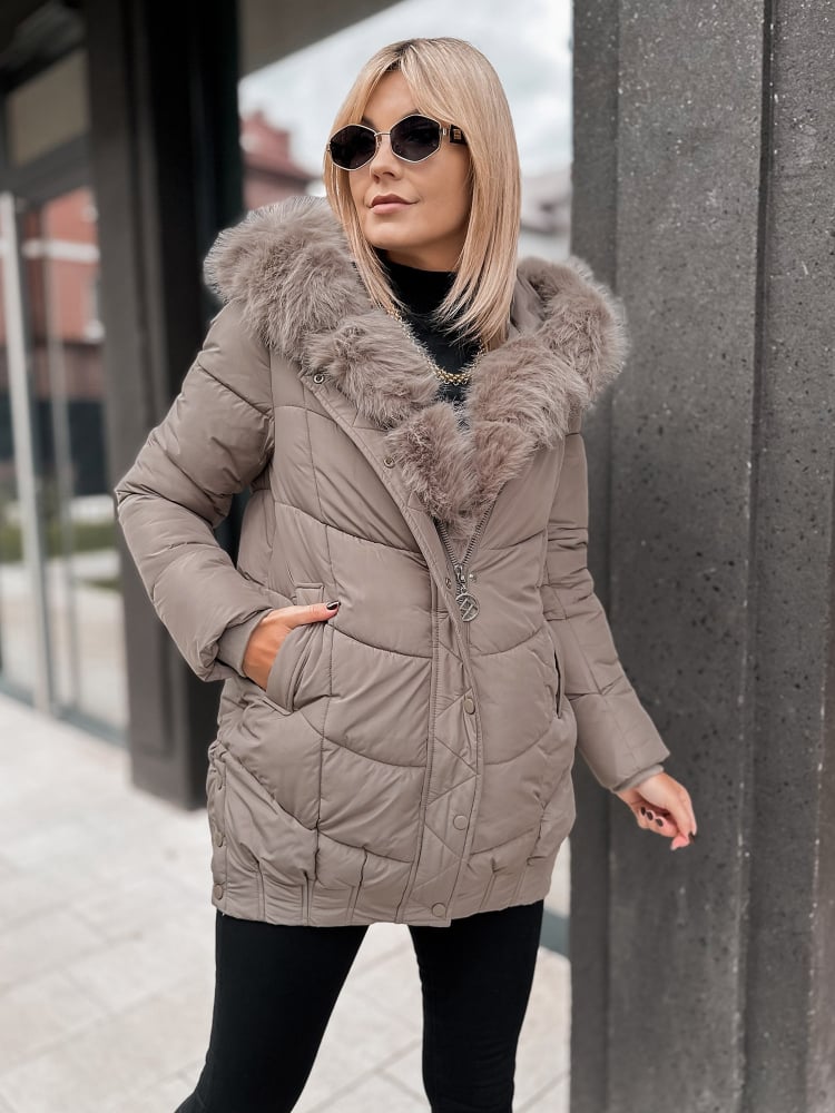 KURTKA JORUND CIEMNOBEŻOWA