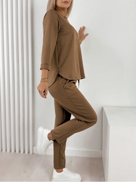 KOMPLET TRYZO KARMELOWY