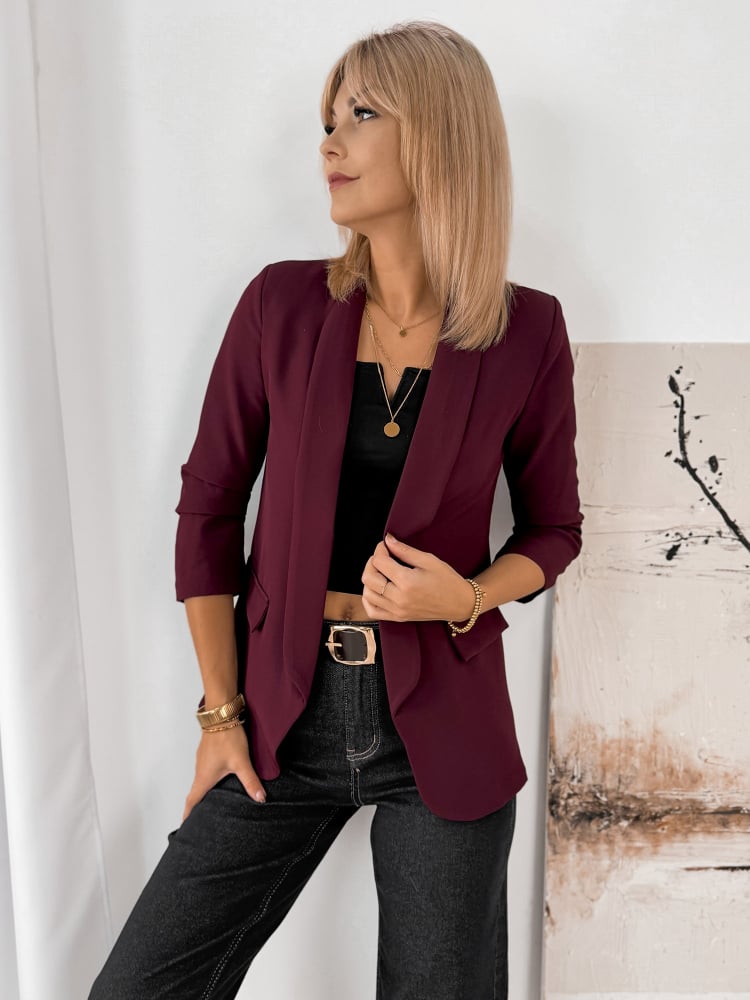 ŻAKIET KAPRI BORDOWY