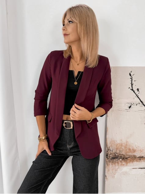 ŻAKIET KAPRI BORDOWY