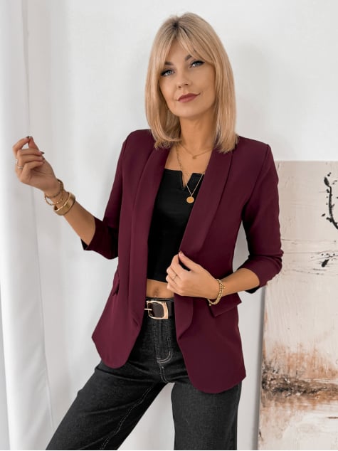 ŻAKIET KAPRI BORDOWY