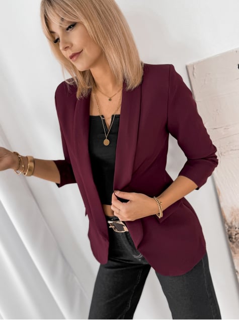ŻAKIET KAPRI BORDOWY