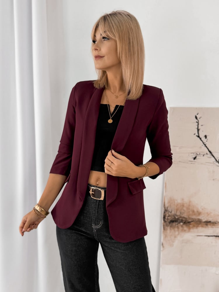 ŻAKIET KAPRI BORDOWY