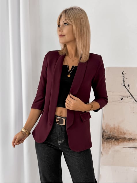 ŻAKIET KAPRI BORDOWY