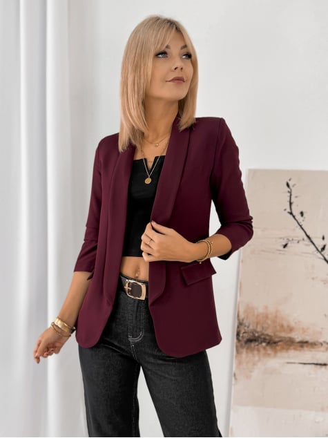 ŻAKIET KAPRI BORDOWY