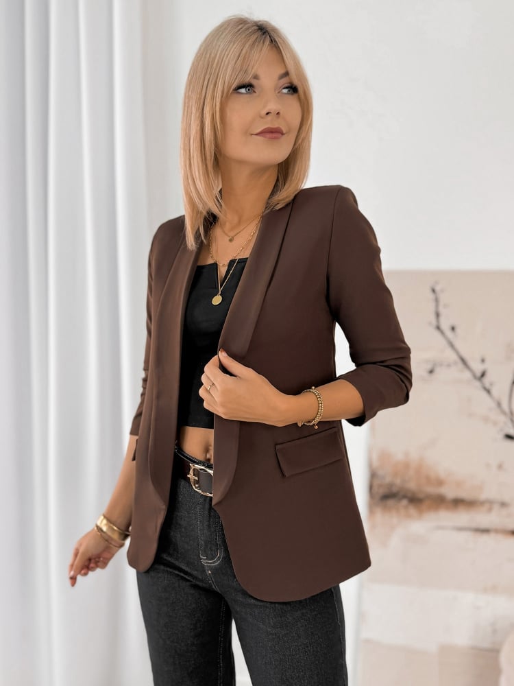 ŻAKIET KAPRI CIEMNOBRĄZOWY