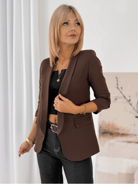 ŻAKIET KAPRI CIEMNOBRĄZOWY