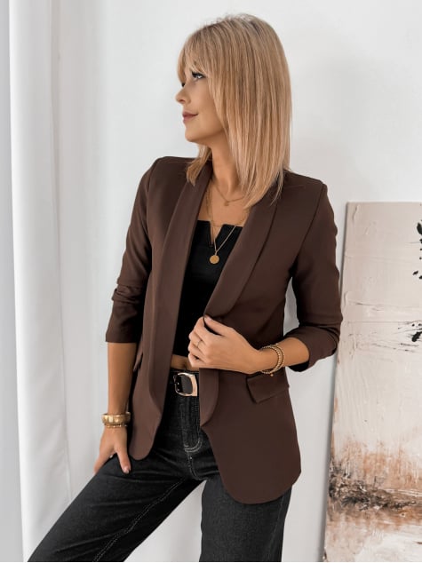 ŻAKIET KAPRI CIEMNOBRĄZOWY
