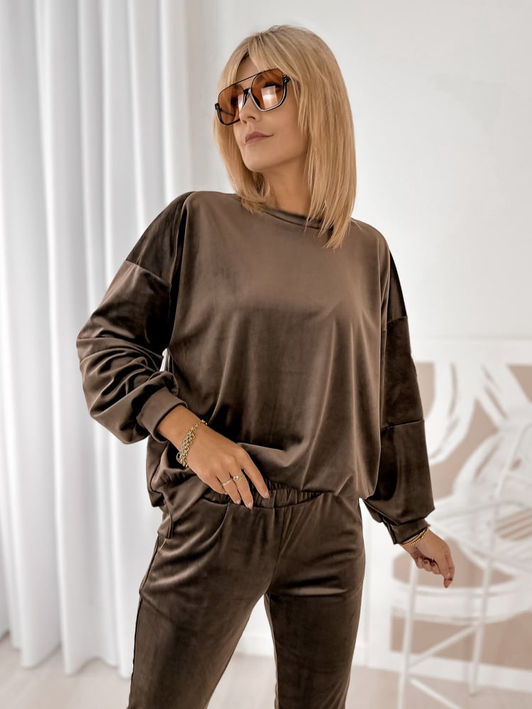 KOMPLET DRESOWY LUCIEN CIEMNOBRĄZOWY