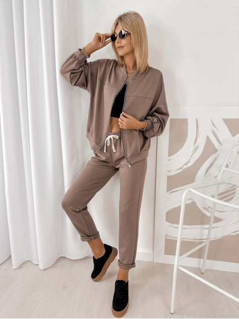 KOMPLET DRESOWY CORINE CIEMNOBEŻOWY