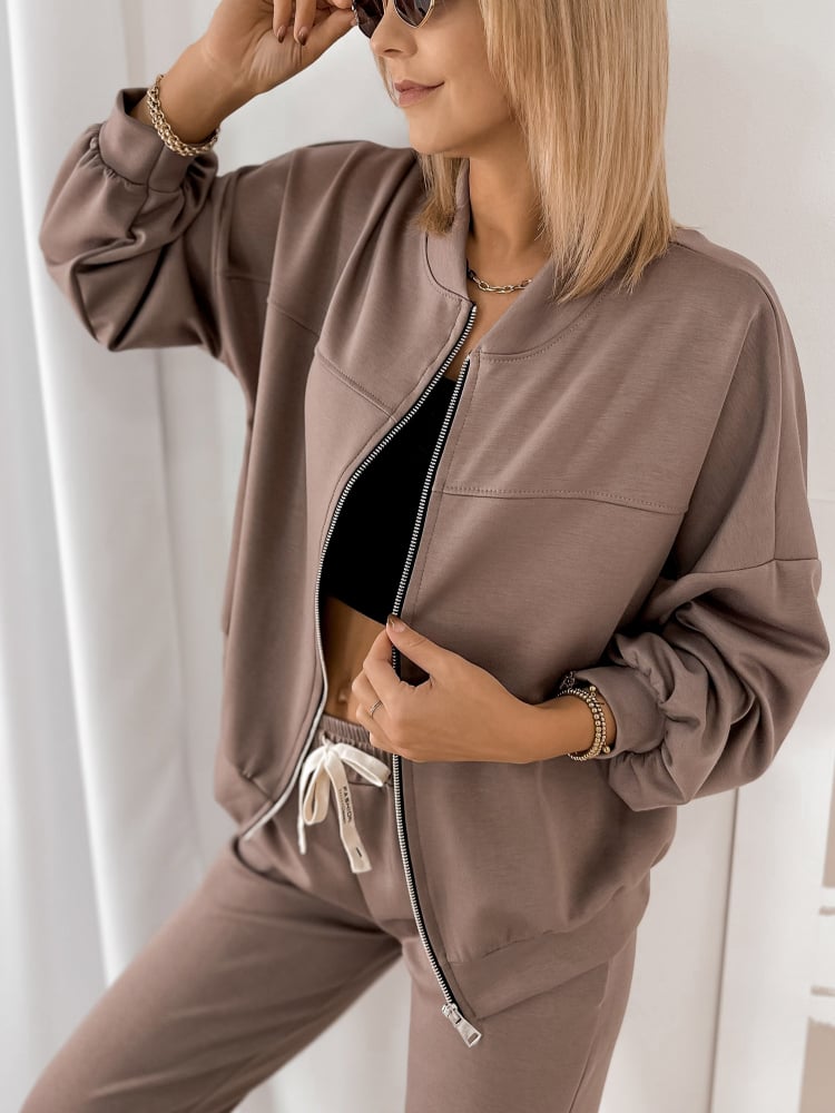 KOMPLET DRESOWY CORINE CIEMNOBEŻOWY