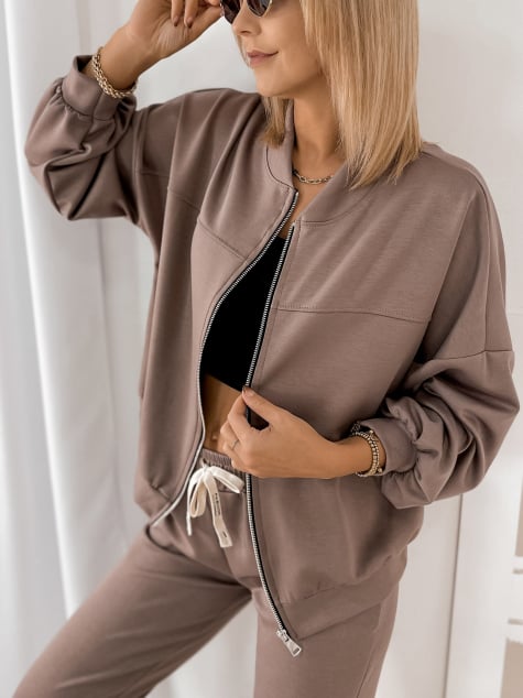 KOMPLET DRESOWY CORINE CIEMNOBEŻOWY