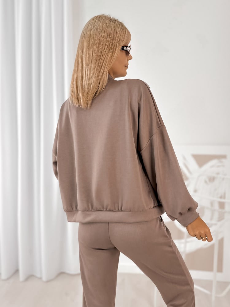 KOMPLET DRESOWY CORINE CIEMNOBEŻOWY