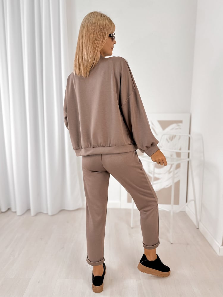 KOMPLET DRESOWY CORINE CIEMNOBEŻOWY