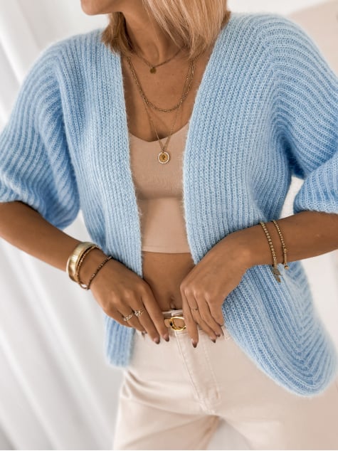 KARDIGAN AUBERON BŁĘKITNY