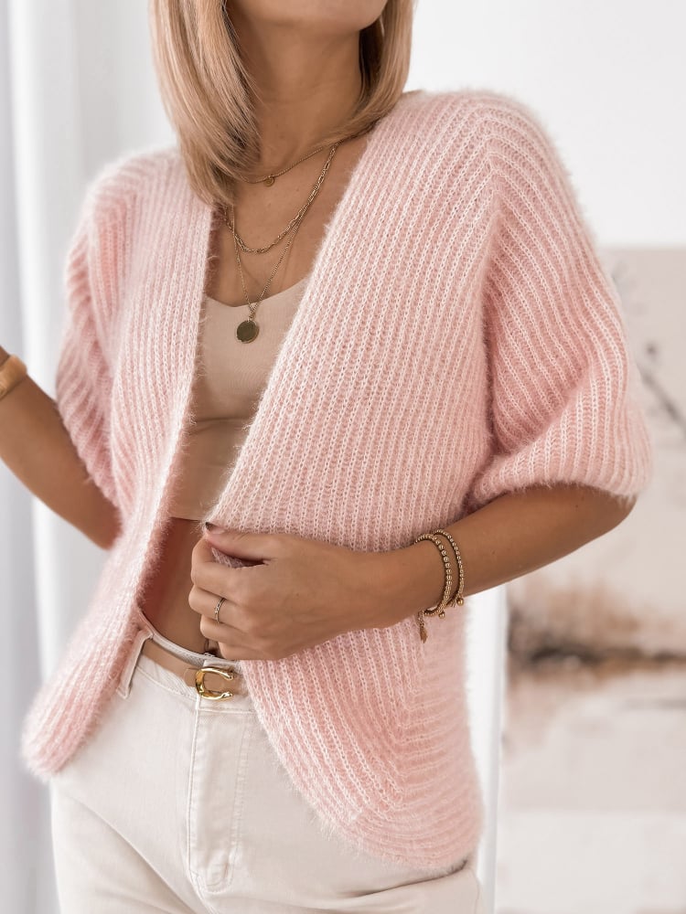 KARDIGAN AUBERON PUDROWY RÓŻ