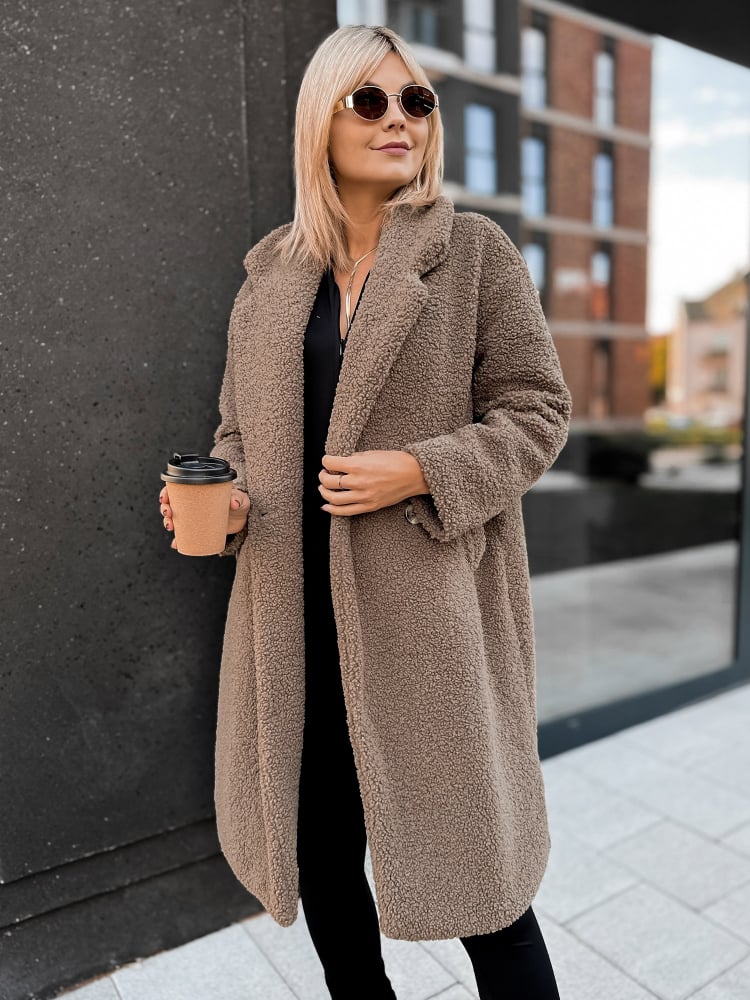 PŁASZCZ BOUCLE SHANTER KARMELOWY