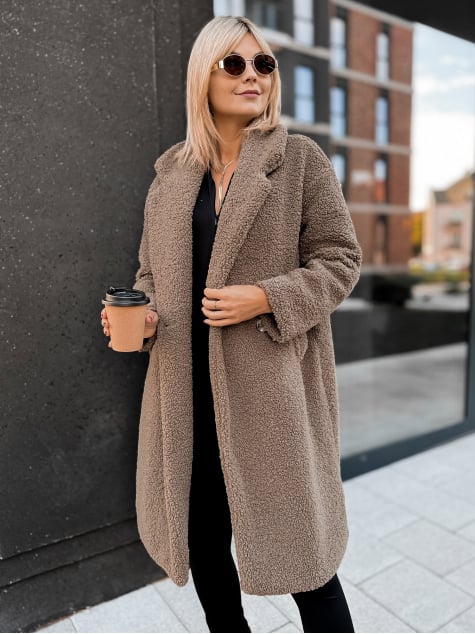 PŁASZCZ BOUCLE SHANTER KARMELOWY