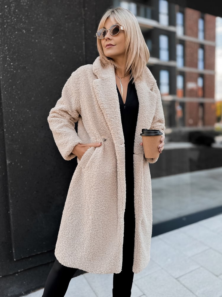 PŁASZCZ BOUCLE SHANTER BEŻOWY