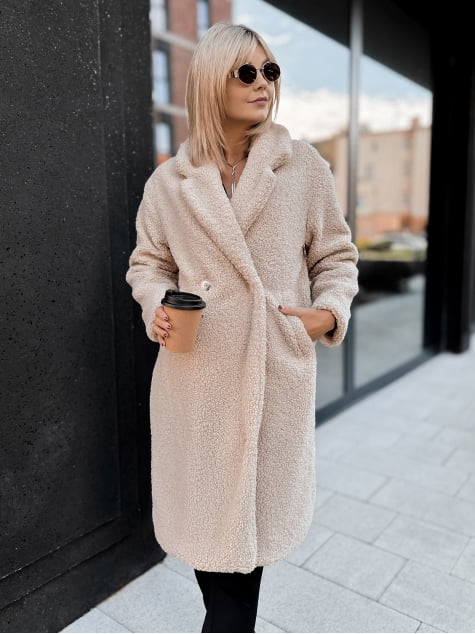 PŁASZCZ BOUCLE SHANTER BEŻOWY