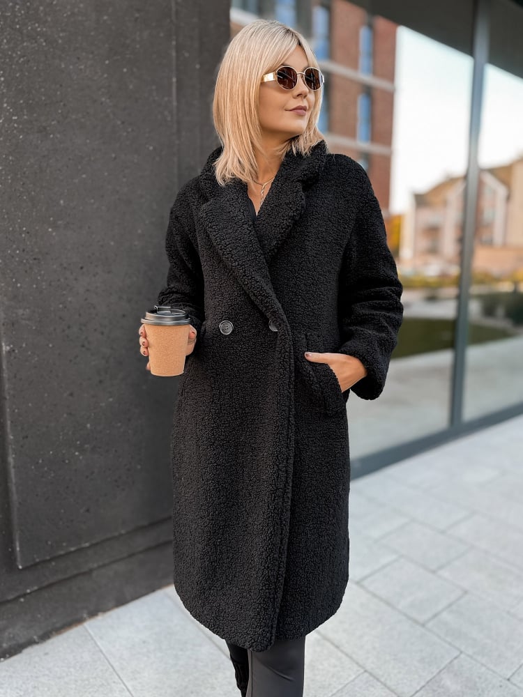 PŁASZCZ BOUCLE SHANTER CZARNY