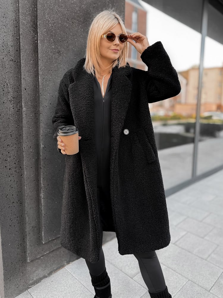 PŁASZCZ BOUCLE SHANTER CZARNY