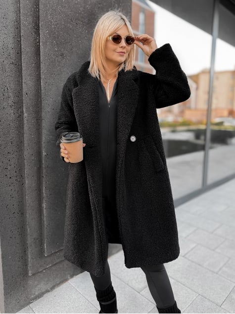PŁASZCZ BOUCLE SHANTER CZARNY
