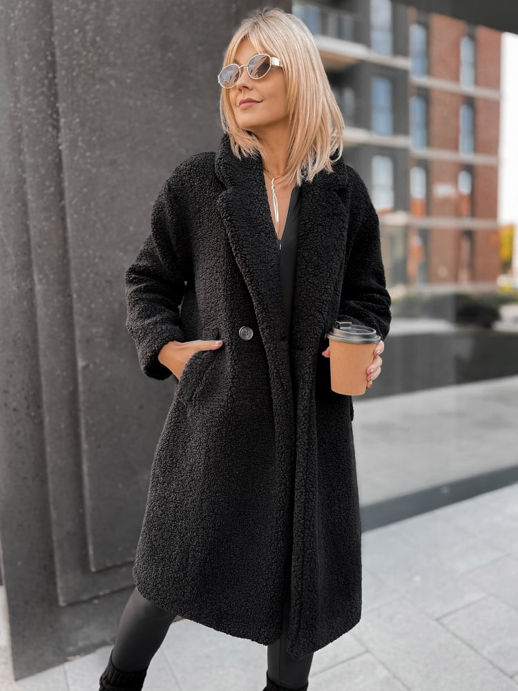 PŁASZCZ BOUCLE SHANTER CZARNY