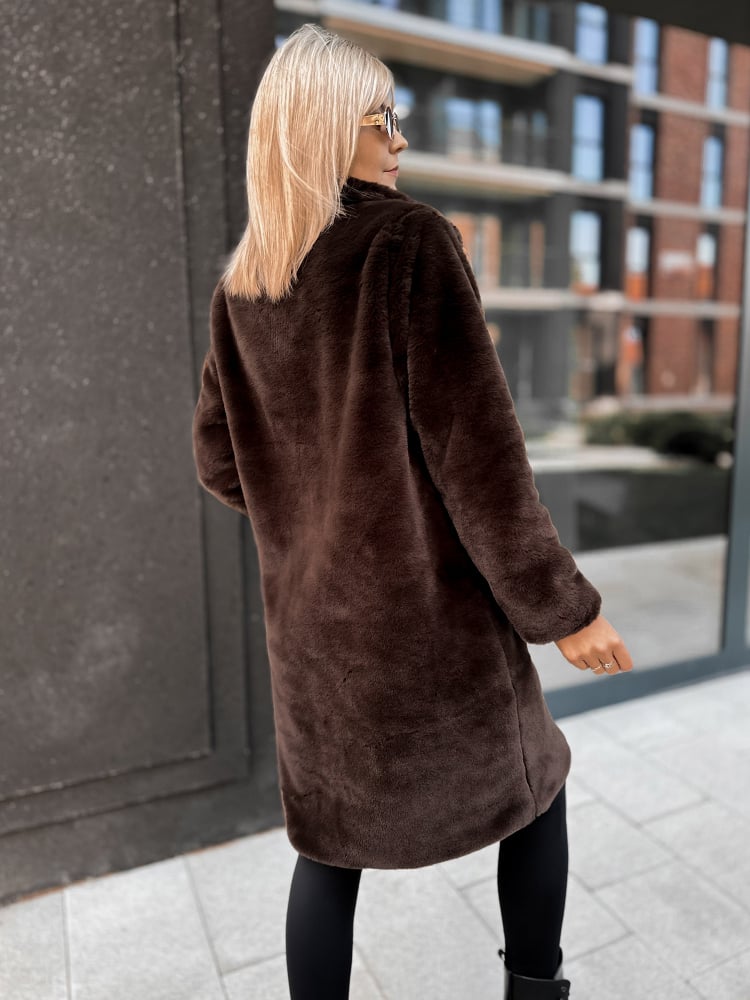 PŁASZCZ FUTERKO SABELLA BRĄZOWY