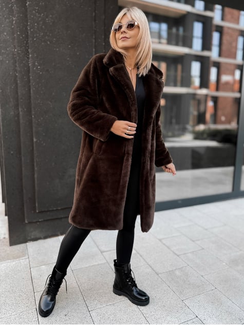 PŁASZCZ FUTERKO SABELLA BRĄZOWY