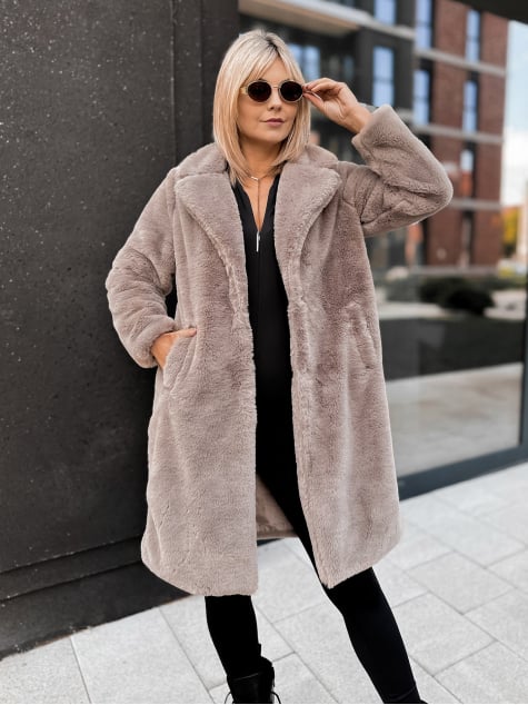 PŁASZCZ FUTERKO SABELLA BEŻOWY