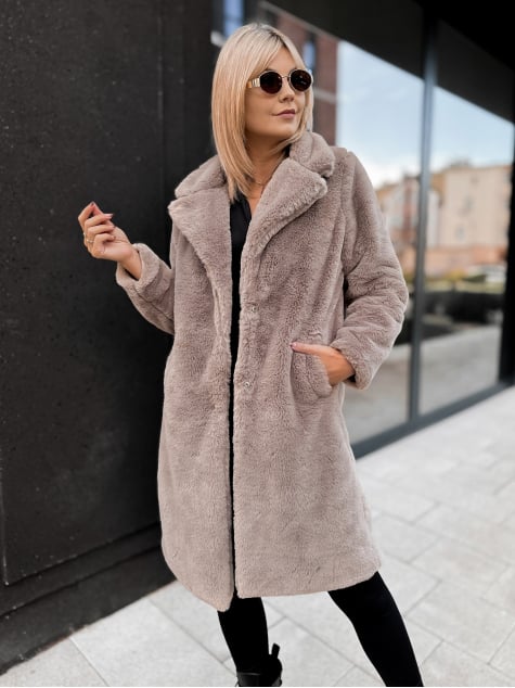 PŁASZCZ FUTERKO SABELLA BEŻOWY