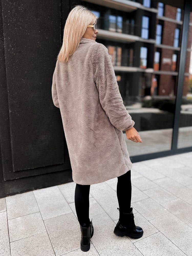 PŁASZCZ FUTERKO SABELLA BEŻOWY