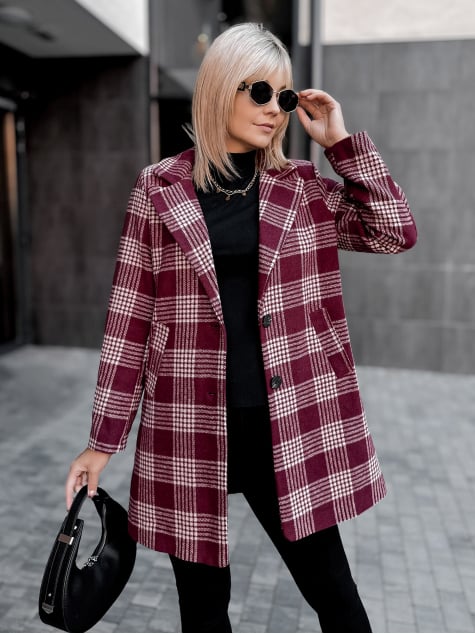 PŁASZCZ CAMPBELL BORDOWY