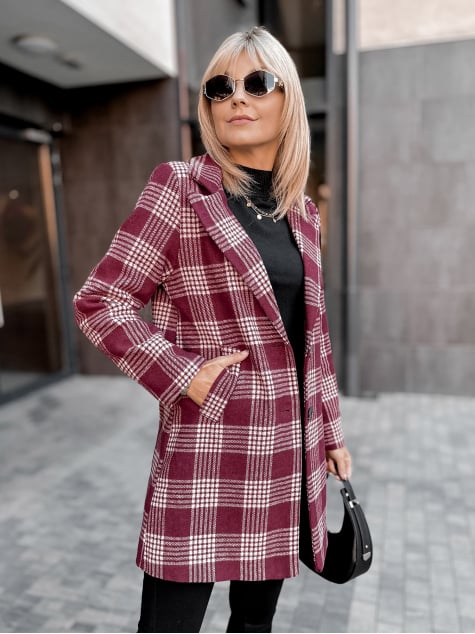 PŁASZCZ CAMPBELL BORDOWY