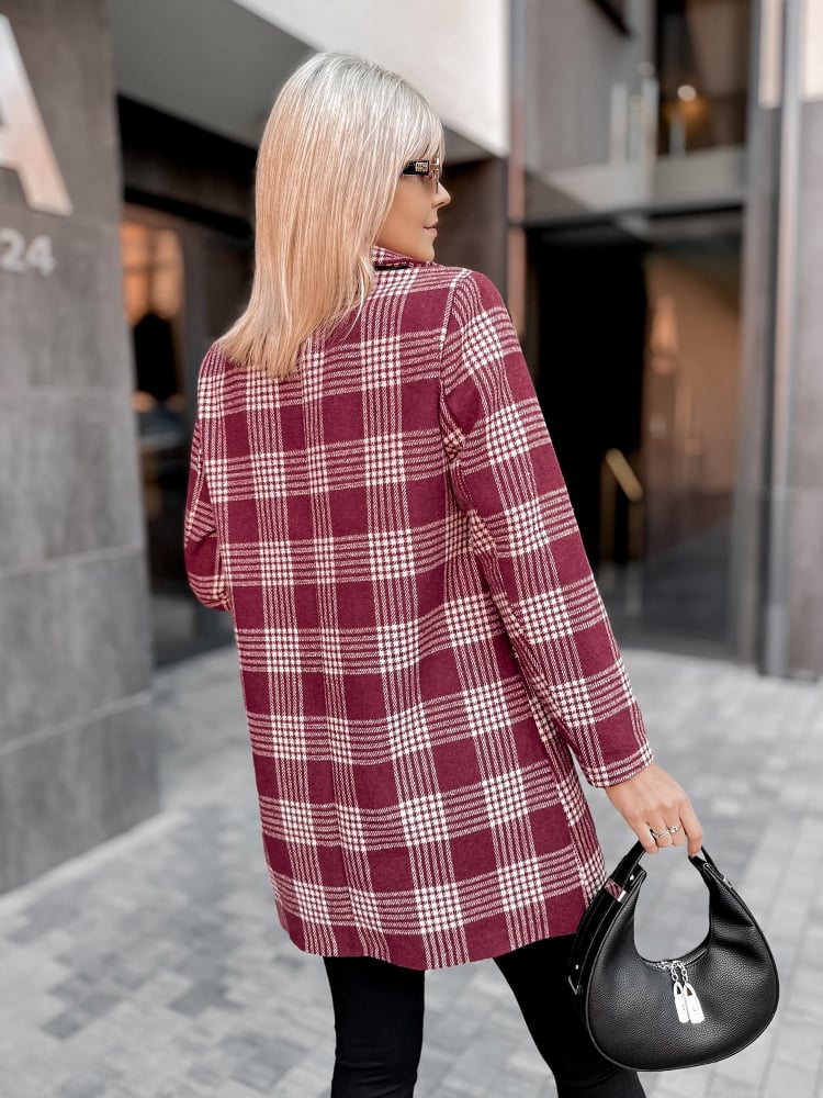 PŁASZCZ CAMPBELL BORDOWY