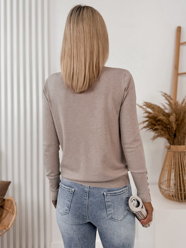 SWETER TANYA CIEMNOBEŻOWY