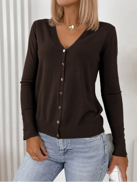 SWETER TANYA BRĄZOWY