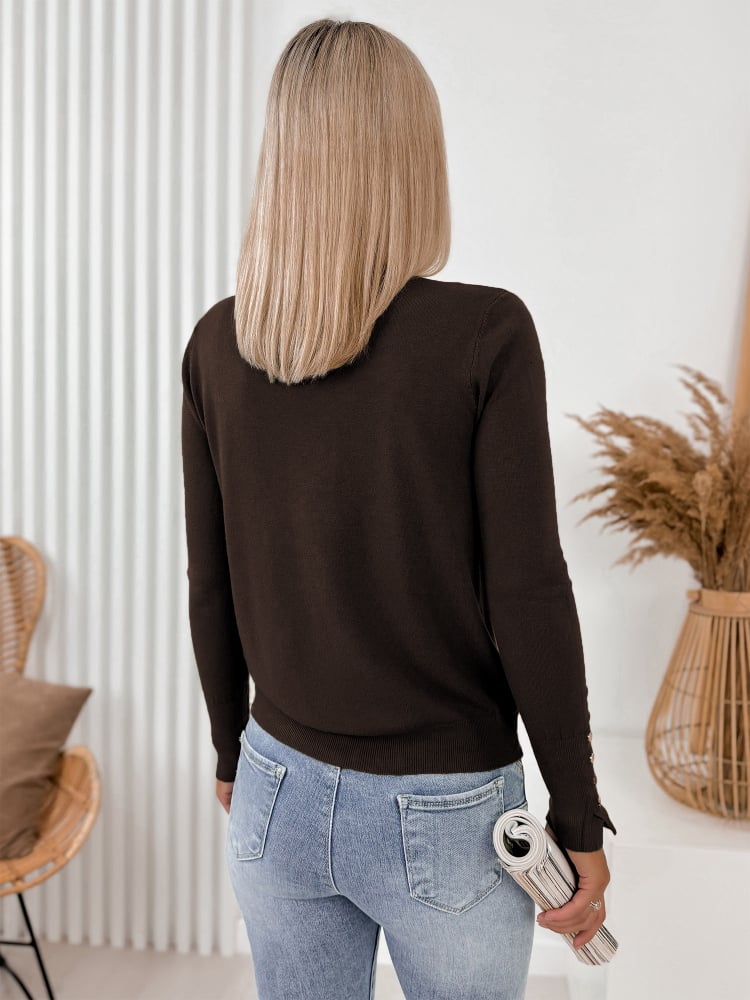 SWETER TANYA BRĄZOWY