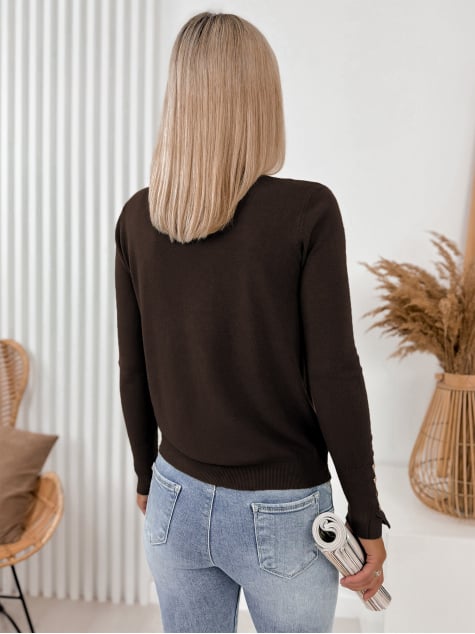 SWETER TANYA BRĄZOWY