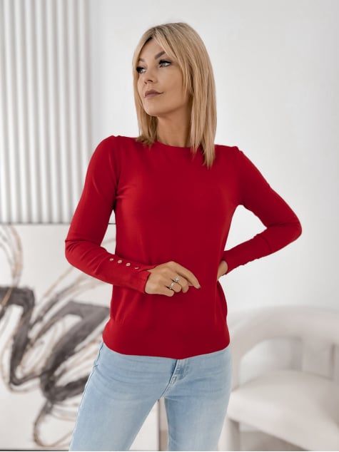 SWETER JUNRU CZERWONY