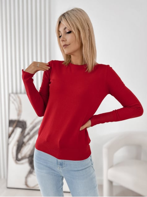 SWETER JUNRU CZERWONY