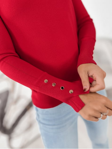 SWETER JUNRU CZERWONY