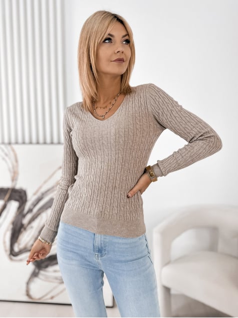 SWETER CIMERIA CIEMNOBEŻOWY