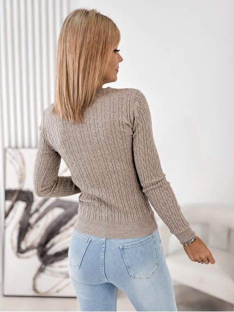 SWETER CIMERIA CIEMNOBEŻOWY