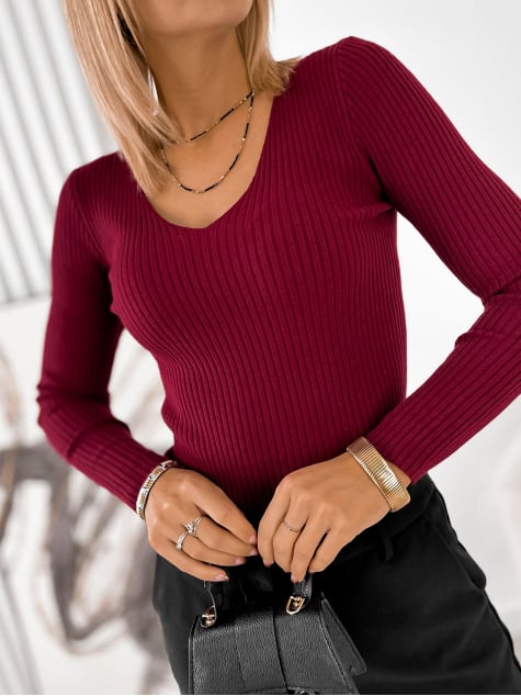 SWETER PERLA BORDOWY