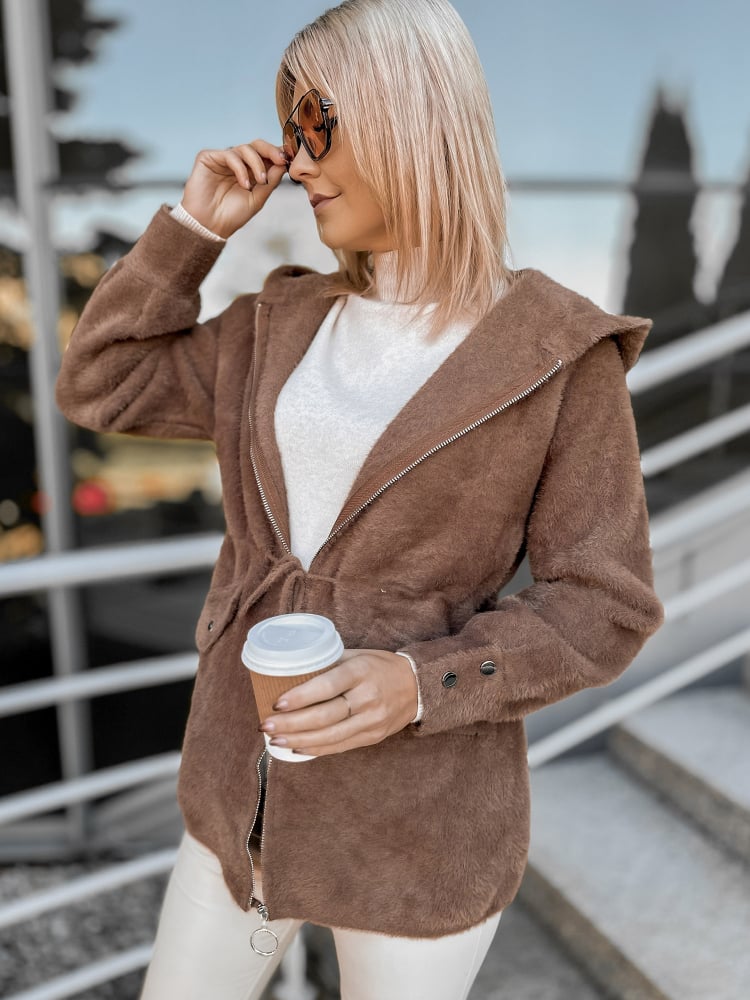 PŁASZCZ ALPAKA ORRIS BRĄZOWY