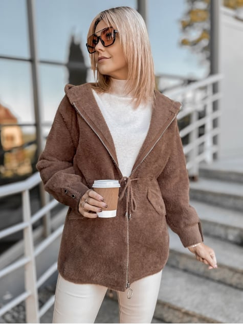 PŁASZCZ ALPAKA ORRIS BRĄZOWY