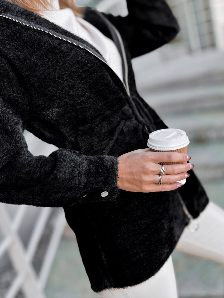 PŁASZCZ ALPAKA ORRIS CZARNY