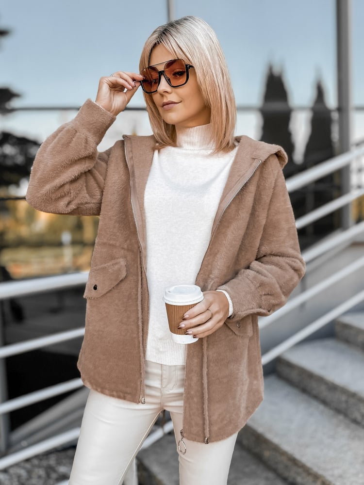 PŁASZCZ ALPAKA ORRIS CIEMNOBEŻOWY